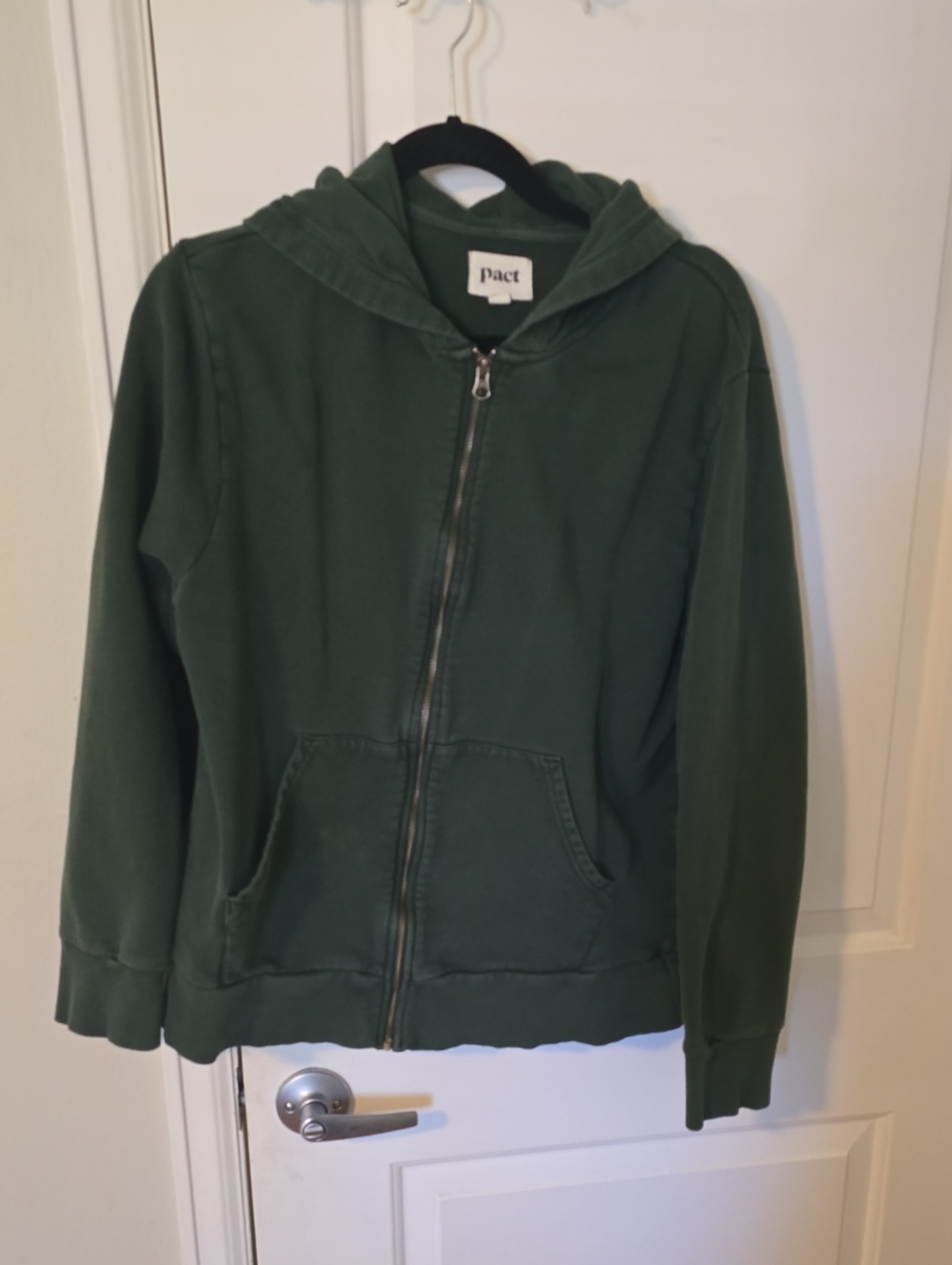 Pact Kids Dark Green Full-Zip Hoodie